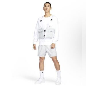 Nike Forward Utility Vest Gray Patterned Vest with White Straps, Brand NWT